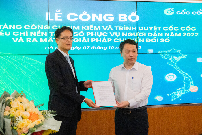 Cốc Cốc 奖项证书